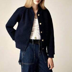 J.Crew Bouclé Bomber Jacket